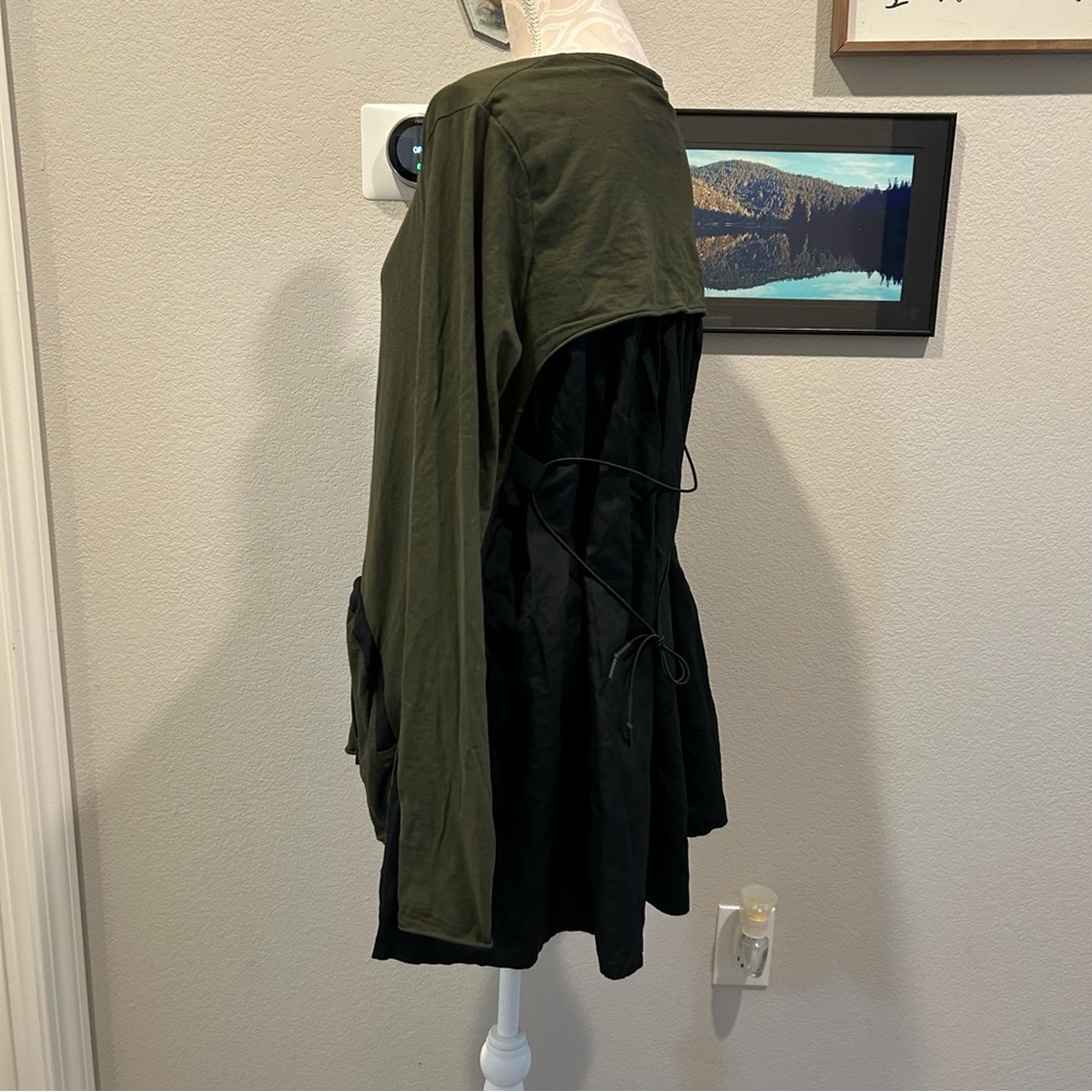 RUNDHOLZ DIP Green & Black Tunic Tied Back Military Utility Size Medium - Picture 11 of 16